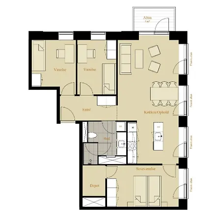 Apartment Modern 3-bedroom At Nordhavn *